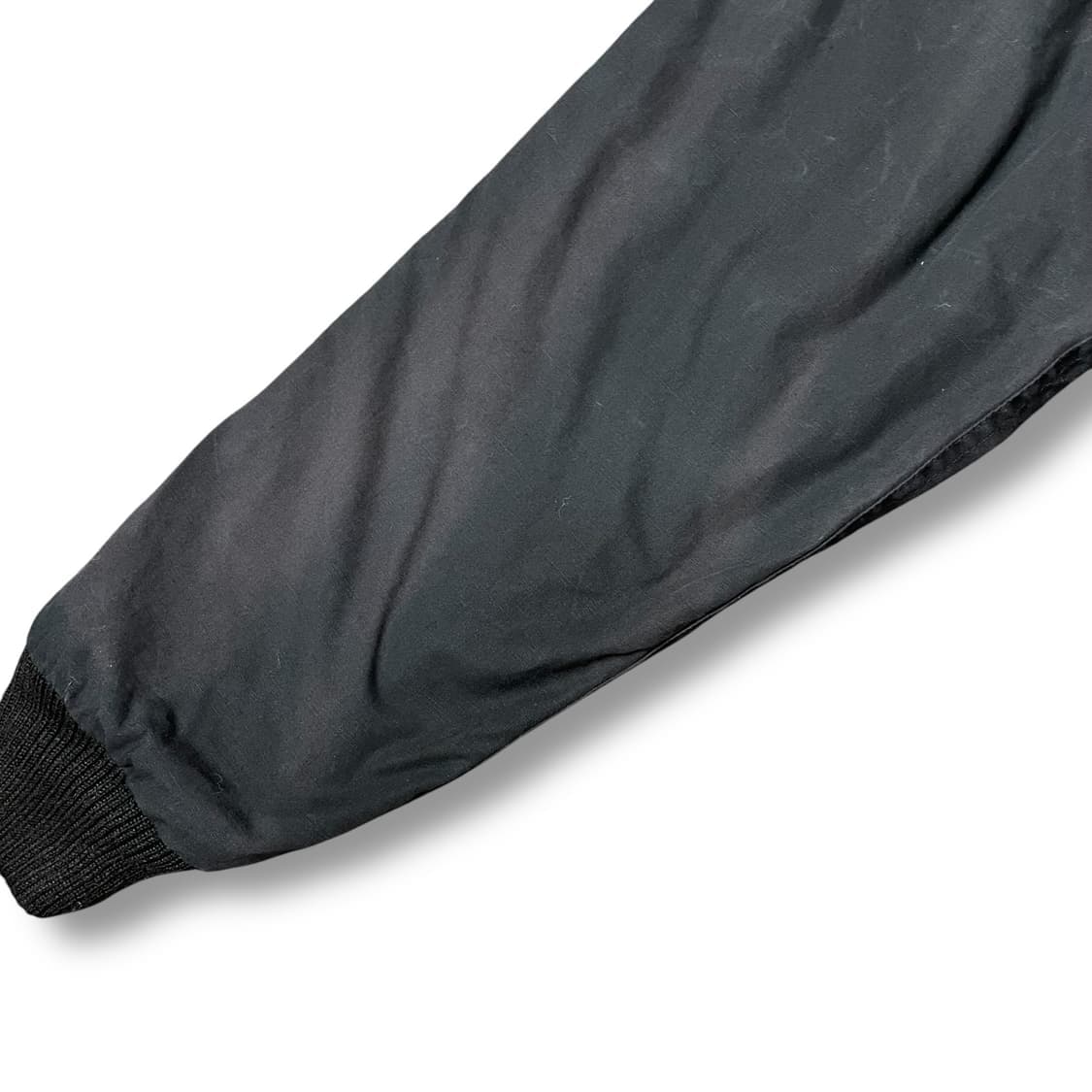 USA 블랙 폴리 코튼 헤비 봄버 자켓 점퍼 L 상품이미지4