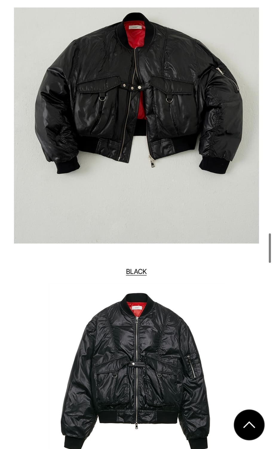 lcdc 엘씨디씨 블랙 오리털 숏패딩 상품이미지4