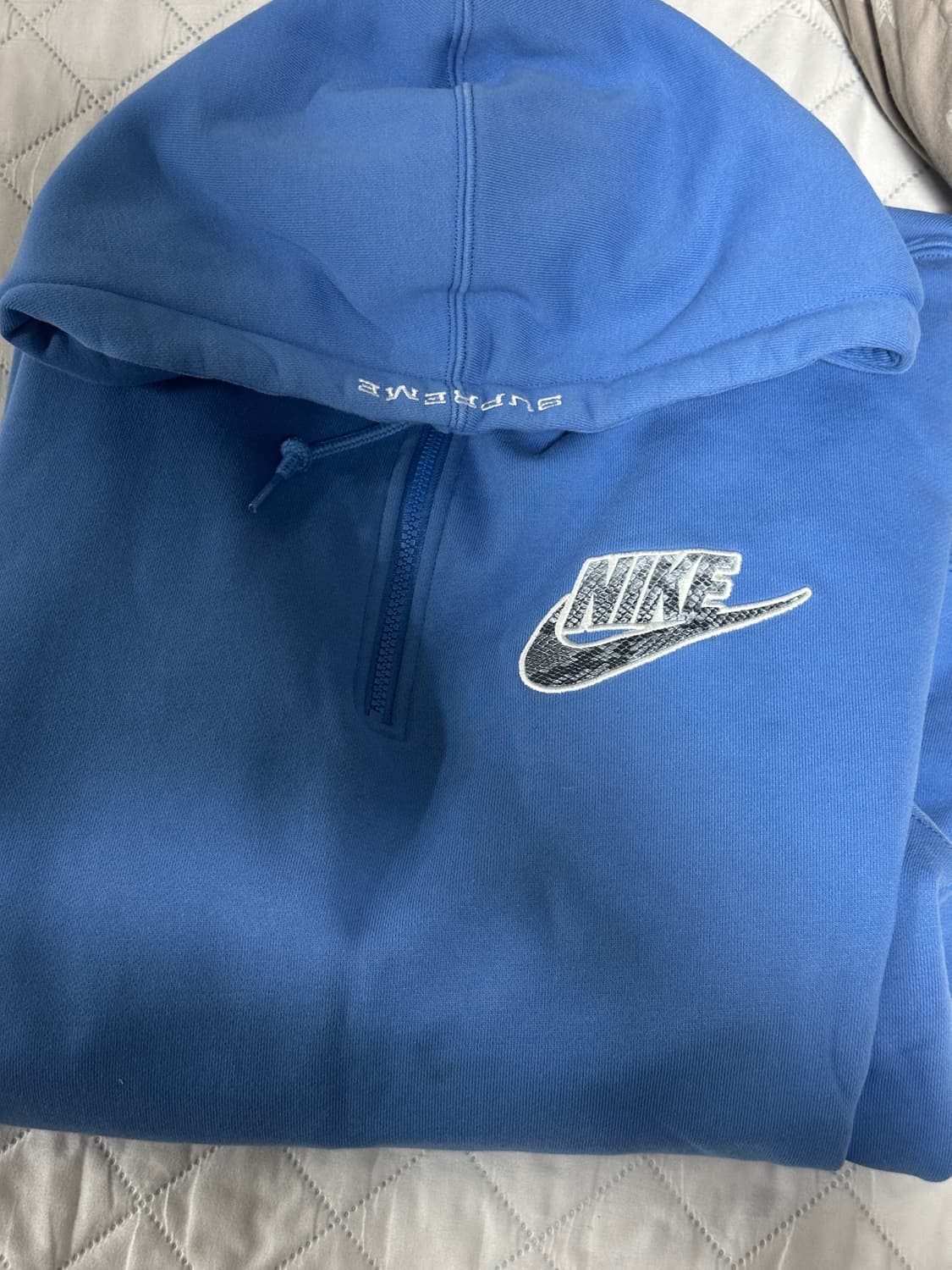 슈프림 x 나이키 블루 집업 21ss XL 상품이미지5