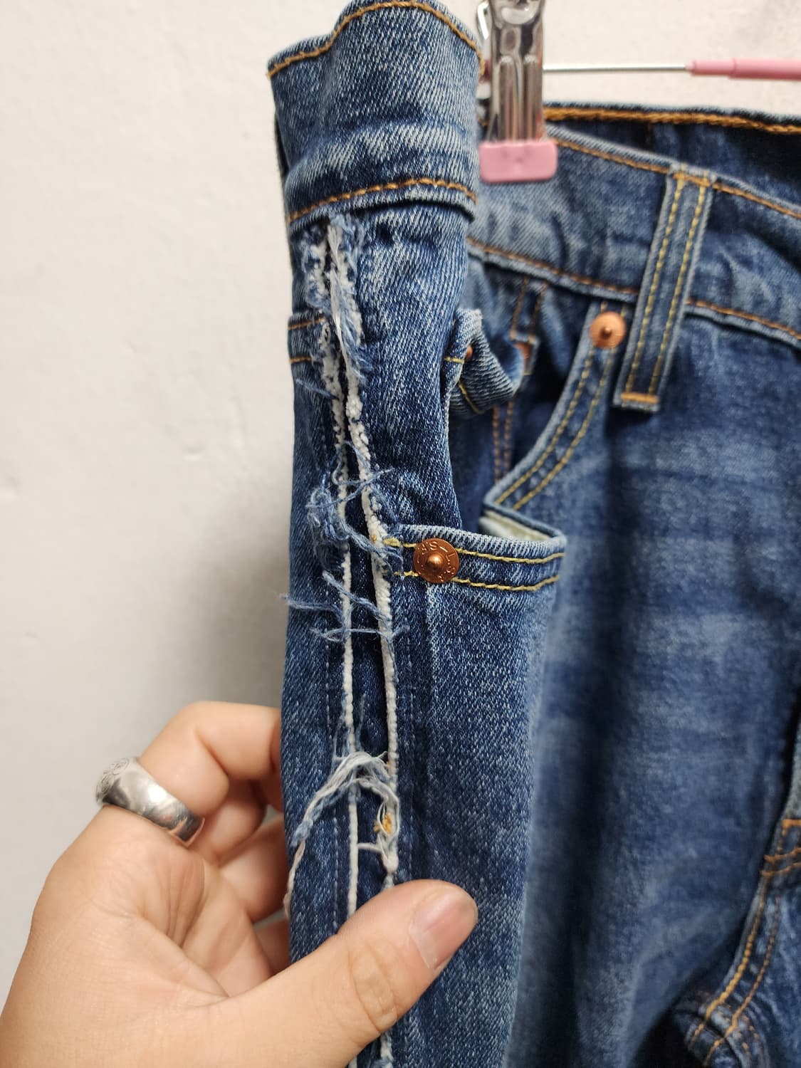 리바이스 511 시이드라인 데님 컷팅진 상품이미지4