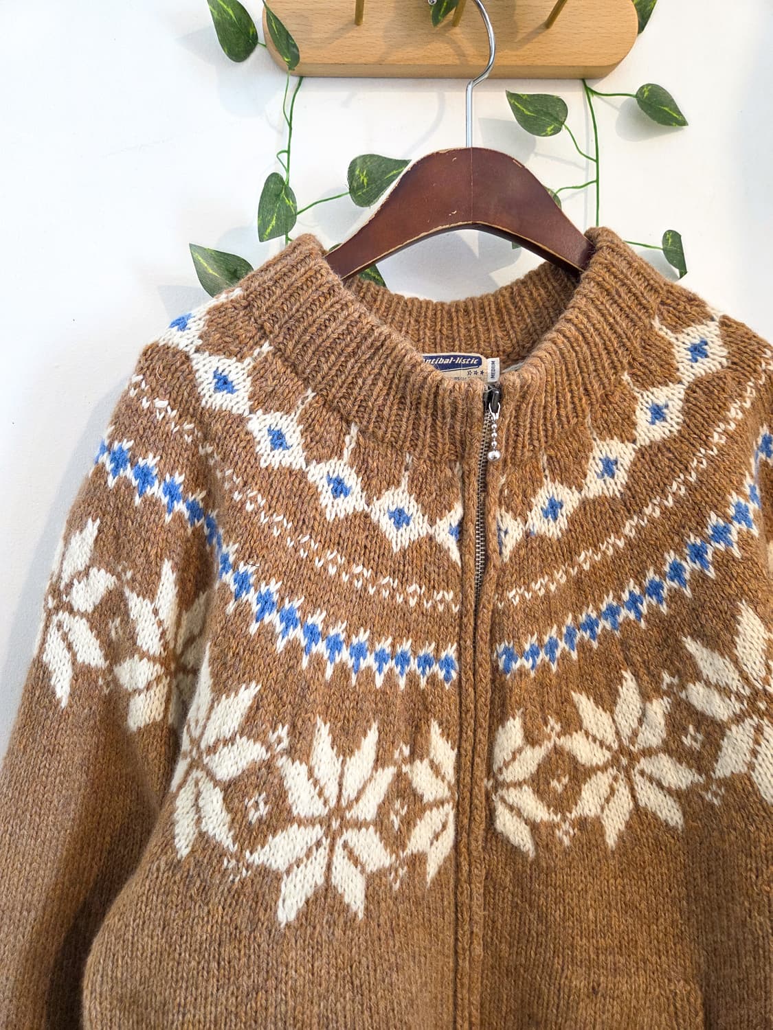 눈꽃 노르딕 집업 가디건 상품이미지2