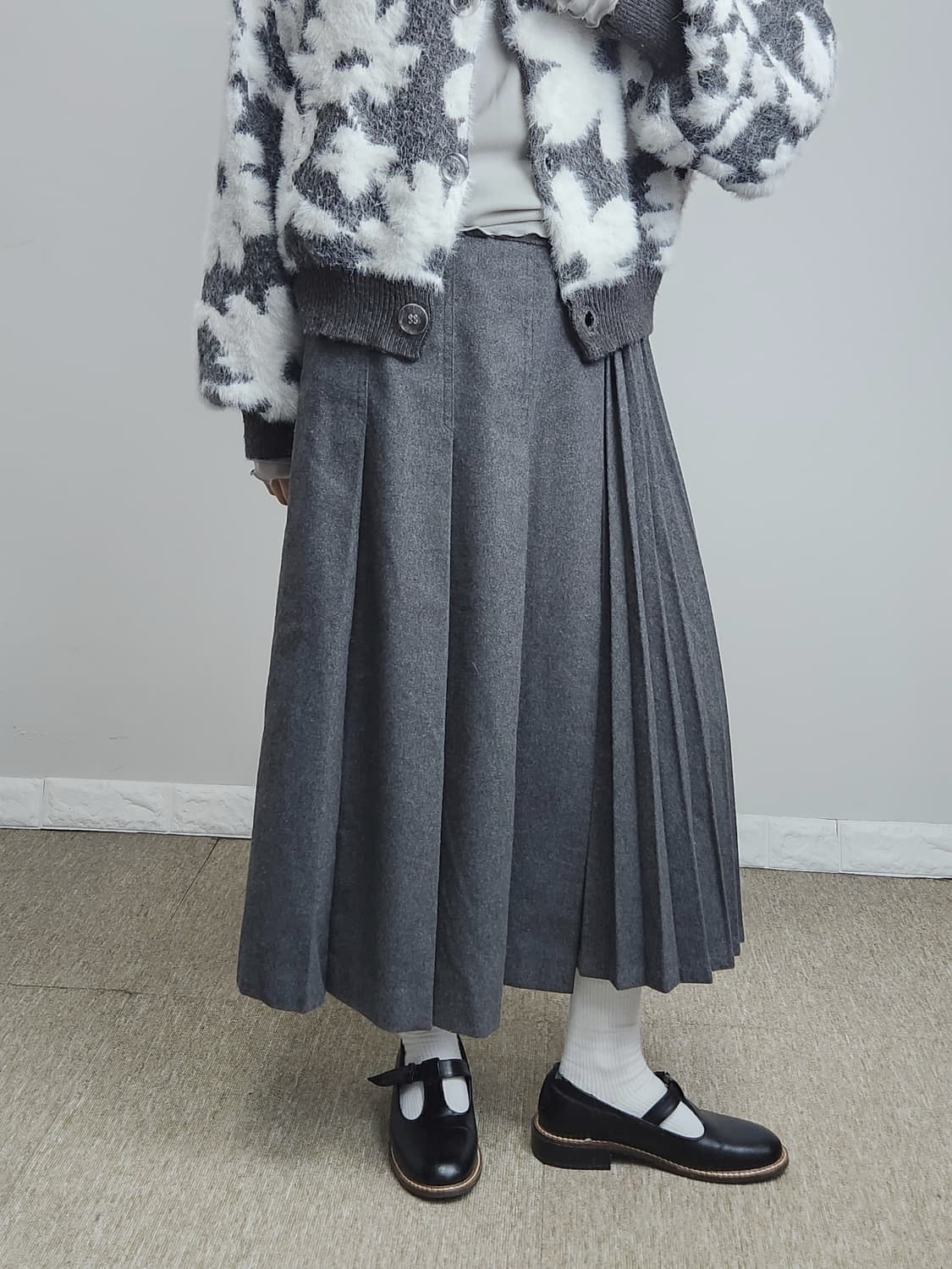 (Celebshop Edition)플리츠 롱 스커트 상품이미지4