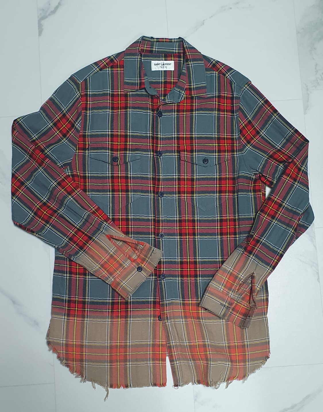 생로랑 체크셔츠 상품이미지1