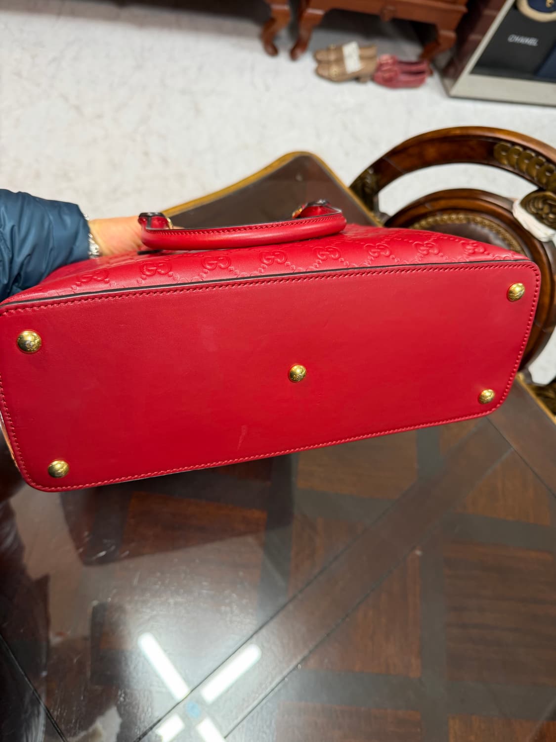 구찌 정품 시마 수프림 GG로고 가방 레드색상 백화점구매 단품 싸게팝니다 상품이미지5