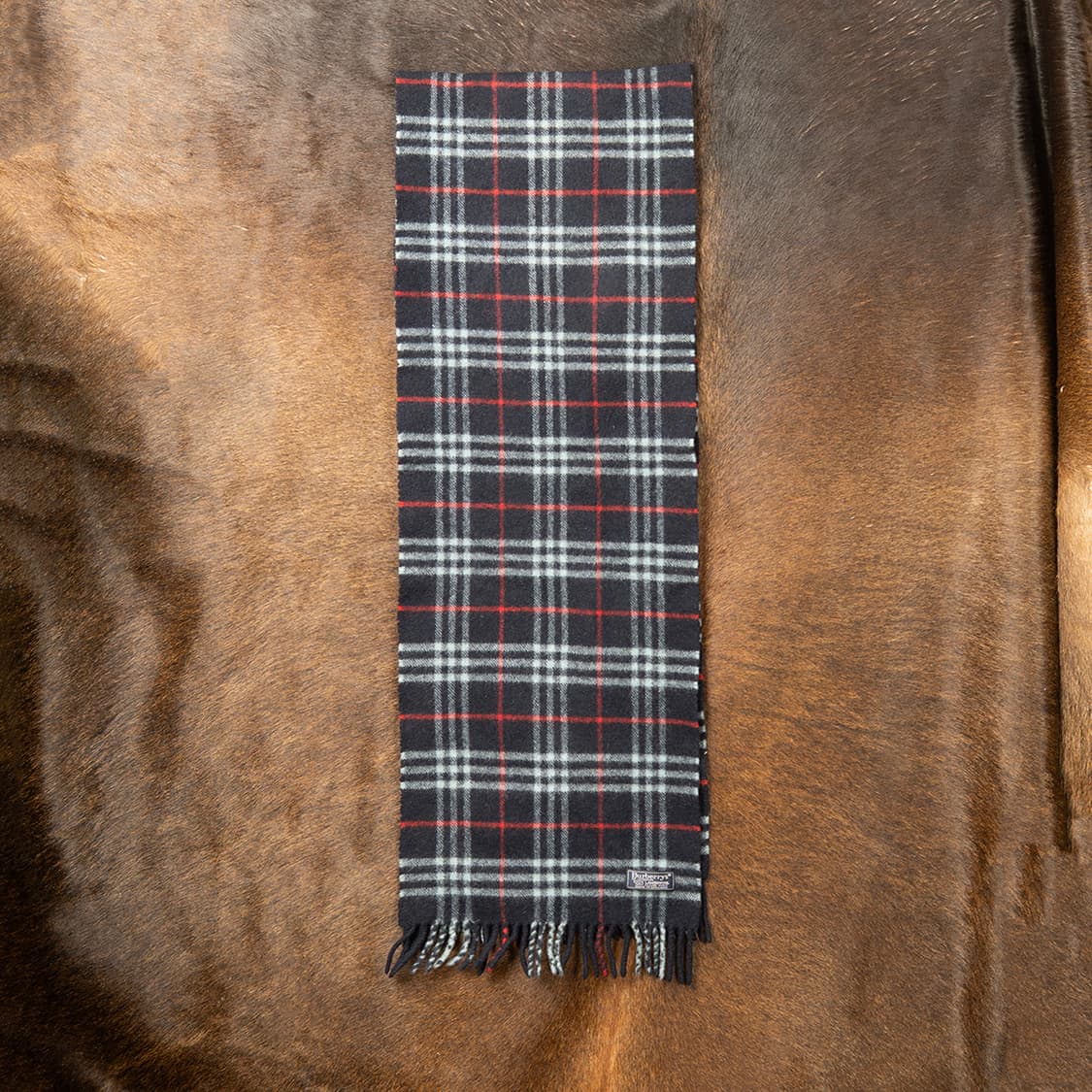 [정품] 90s 버버리 Burberrys 램스울 머플러 노바체크 네이비  상품이미지2