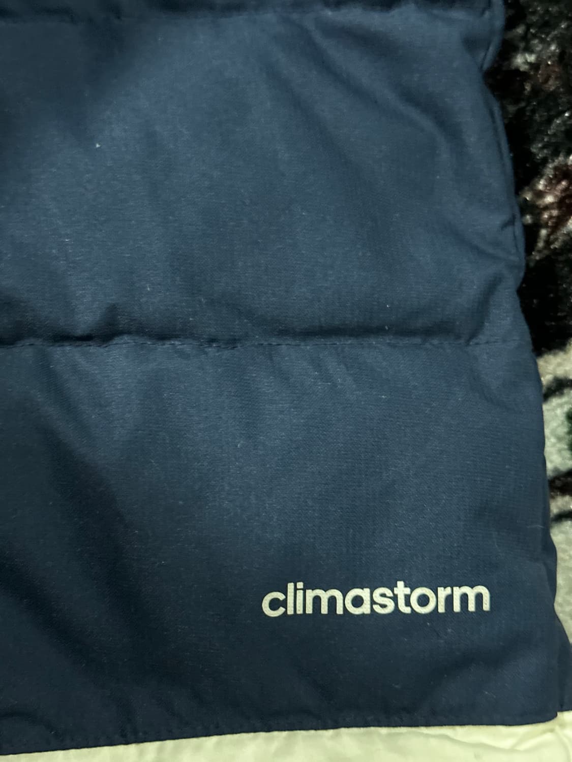 아디다스 클리마스톰 네이비 삼선 롱패딩 상품이미지4