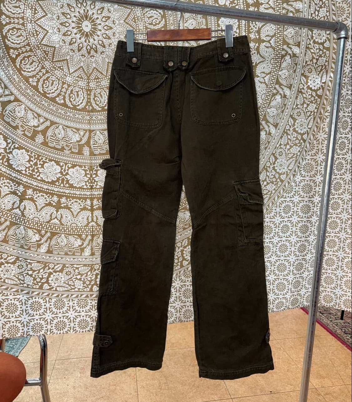 빈티지 카키 카고팬츠 상품이미지5