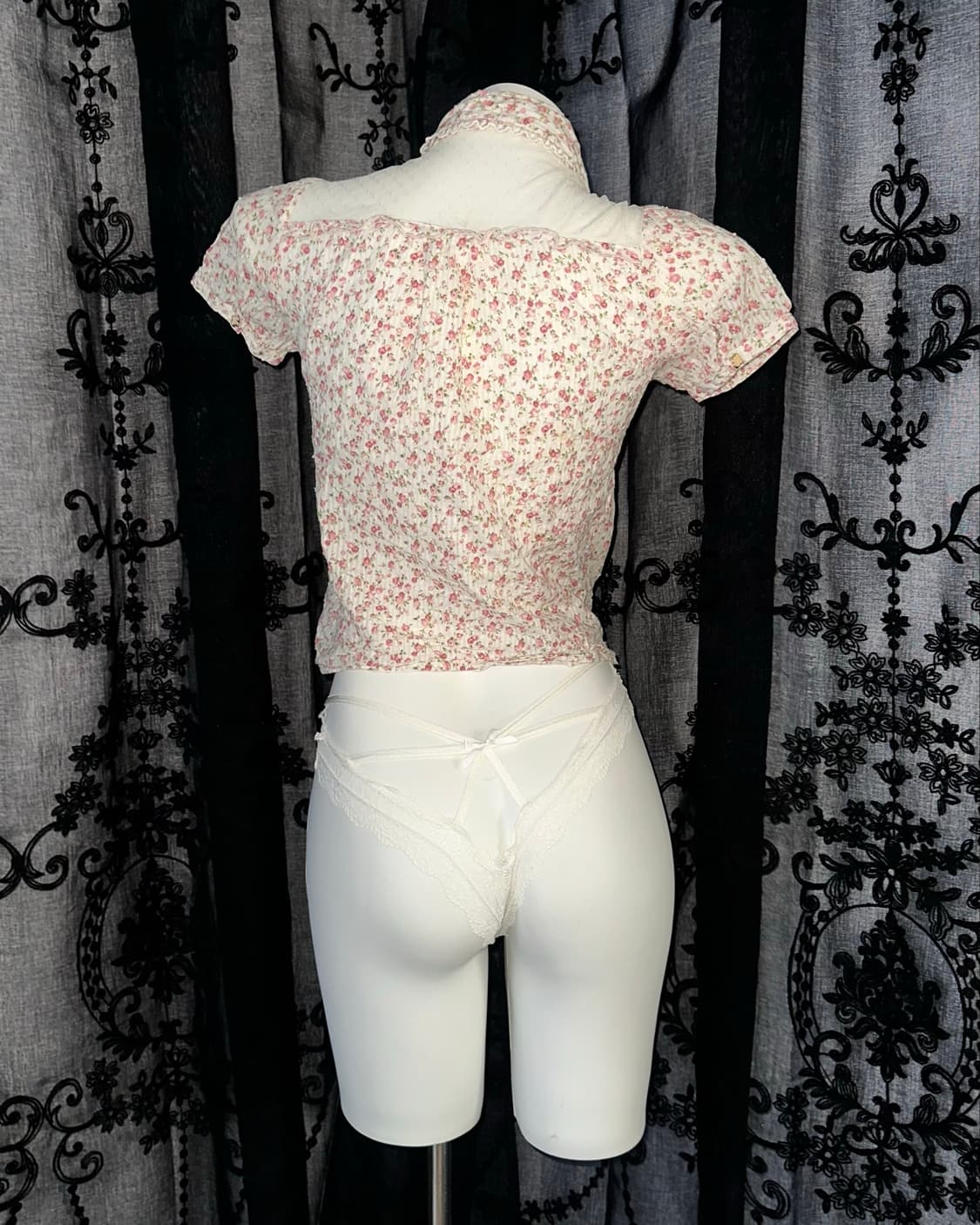 floral tie-front blouse 상품이미지3