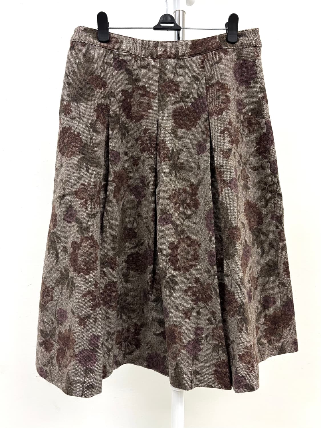 빈티지 플로럴 플리츠 울 스커트 상품이미지6