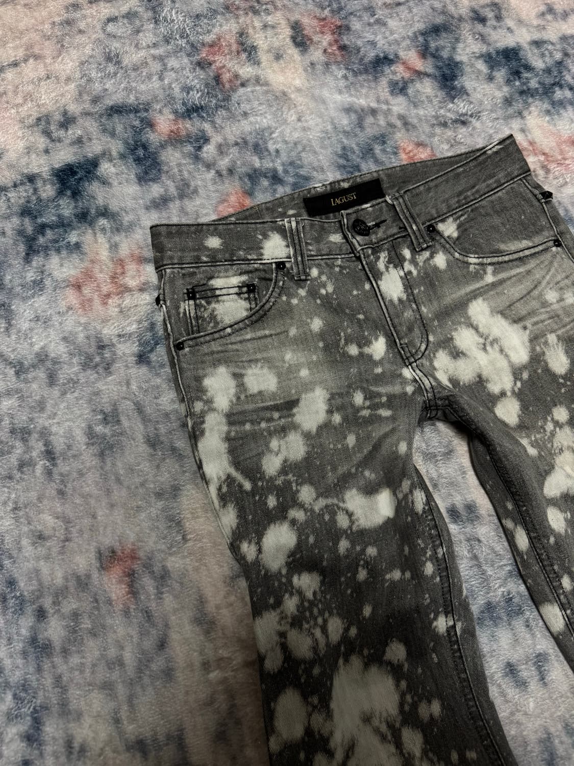 Lagust 00s bleached washing flare denim  상품이미지3