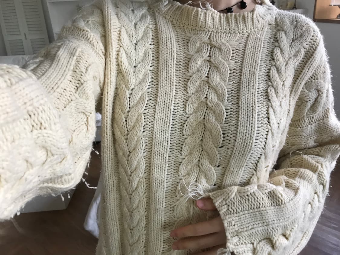 vintage ivory knit one-piece 상품이미지6