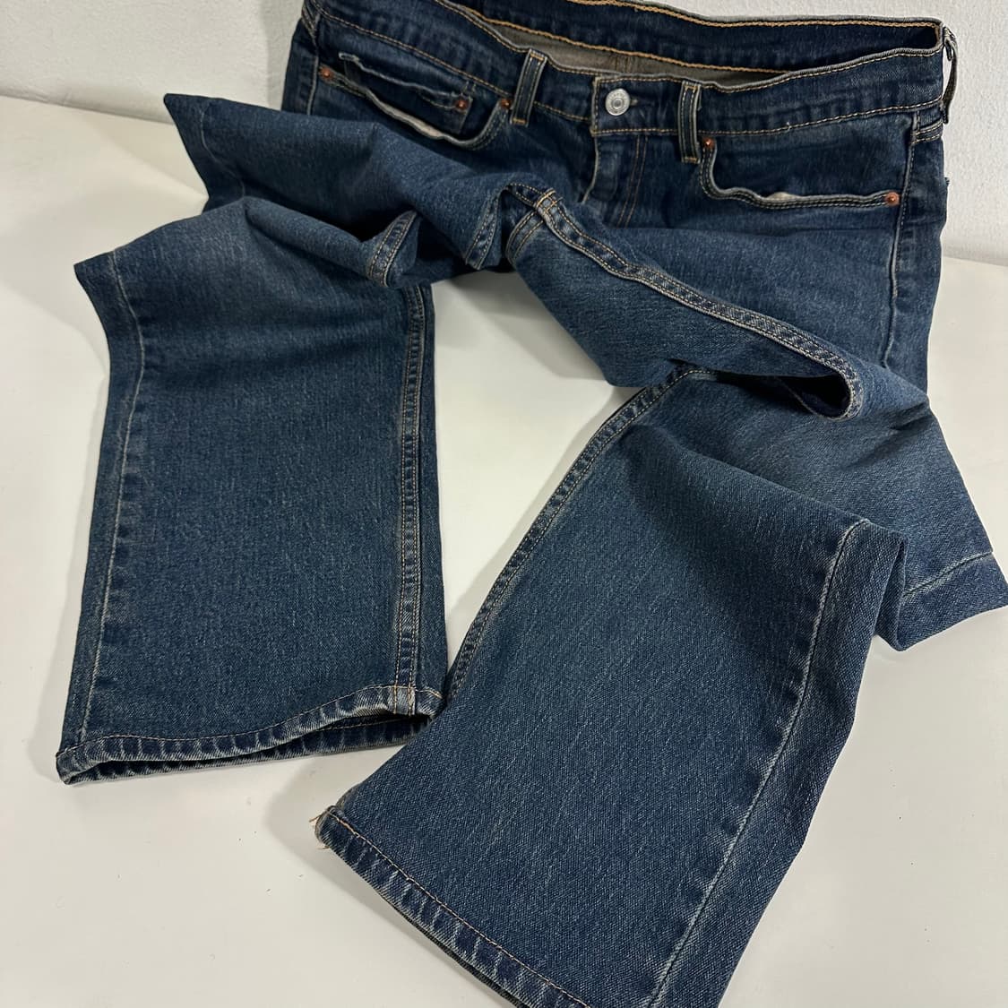 M 리바이스505 레귤러핏 진청 데님팬츠 청바지 상품이미지5