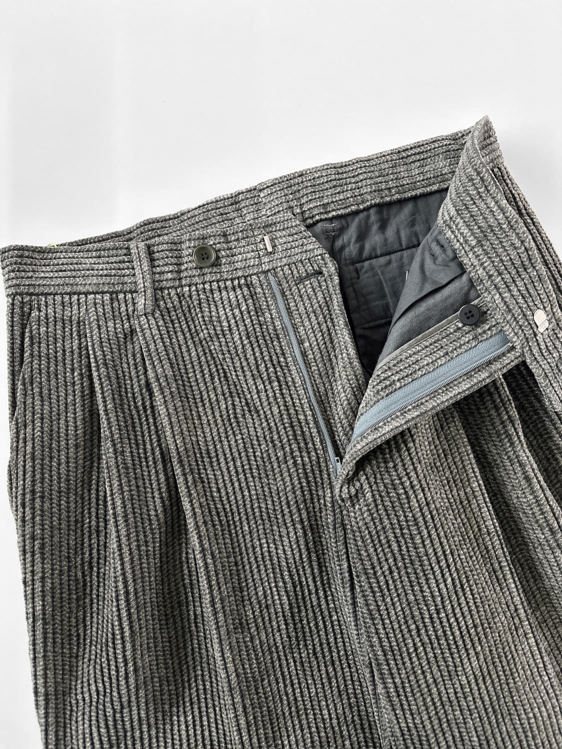 90s 빈티지 겐조 옴므 핀턱 와이드 코듀로이 팬츠 상품이미지5