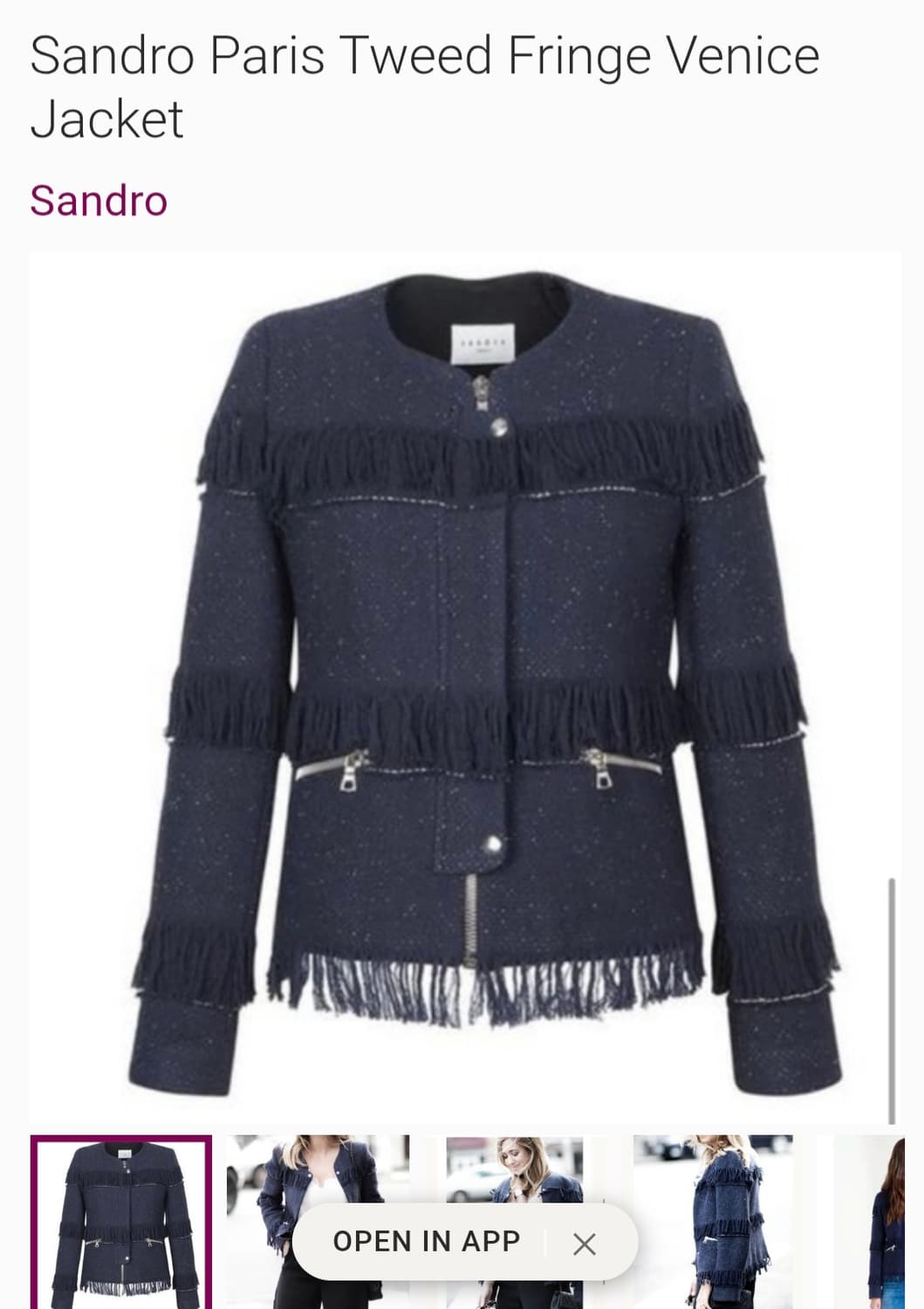 산드로 프린지 자켓 (Sandro Paris) 정품 상품이미지2