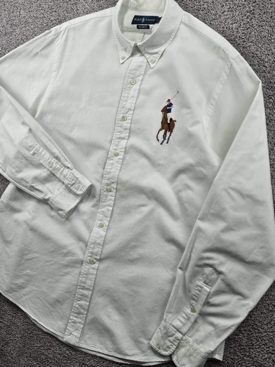 폴로랄프로렌 빅포니 커스텀핏 화이트 셔츠 ( XL ) / 11496 상품이미지7