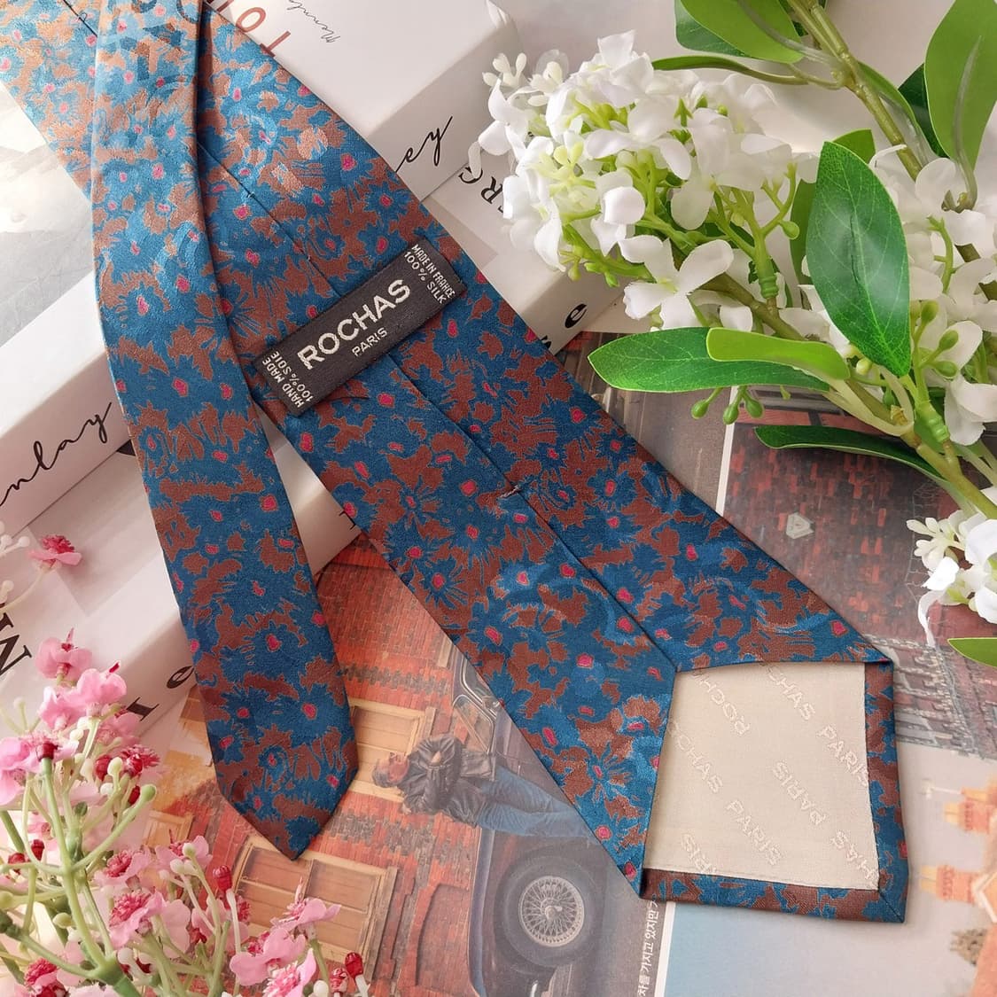 로샤스 실크 플로럴 자카드 넥타이 8.2cm A+등급 K1517
 상품이미지5