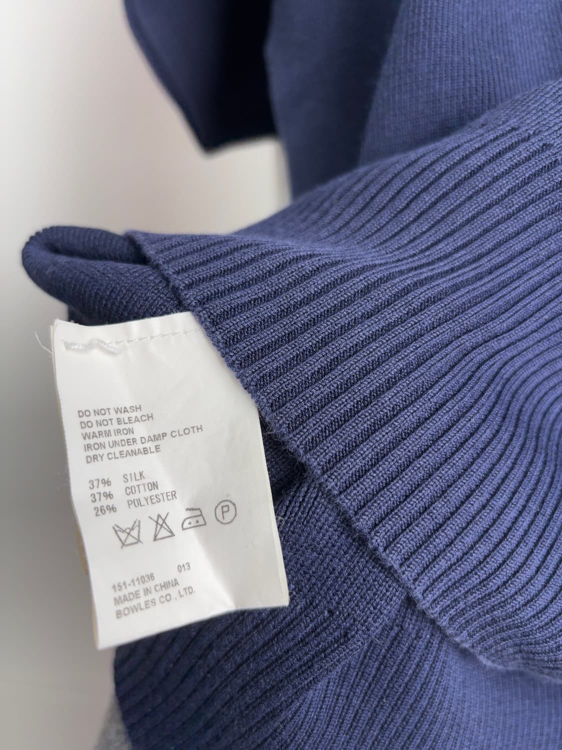 HYKE Navy Silk & Cotton knit T-shirt 상품이미지6