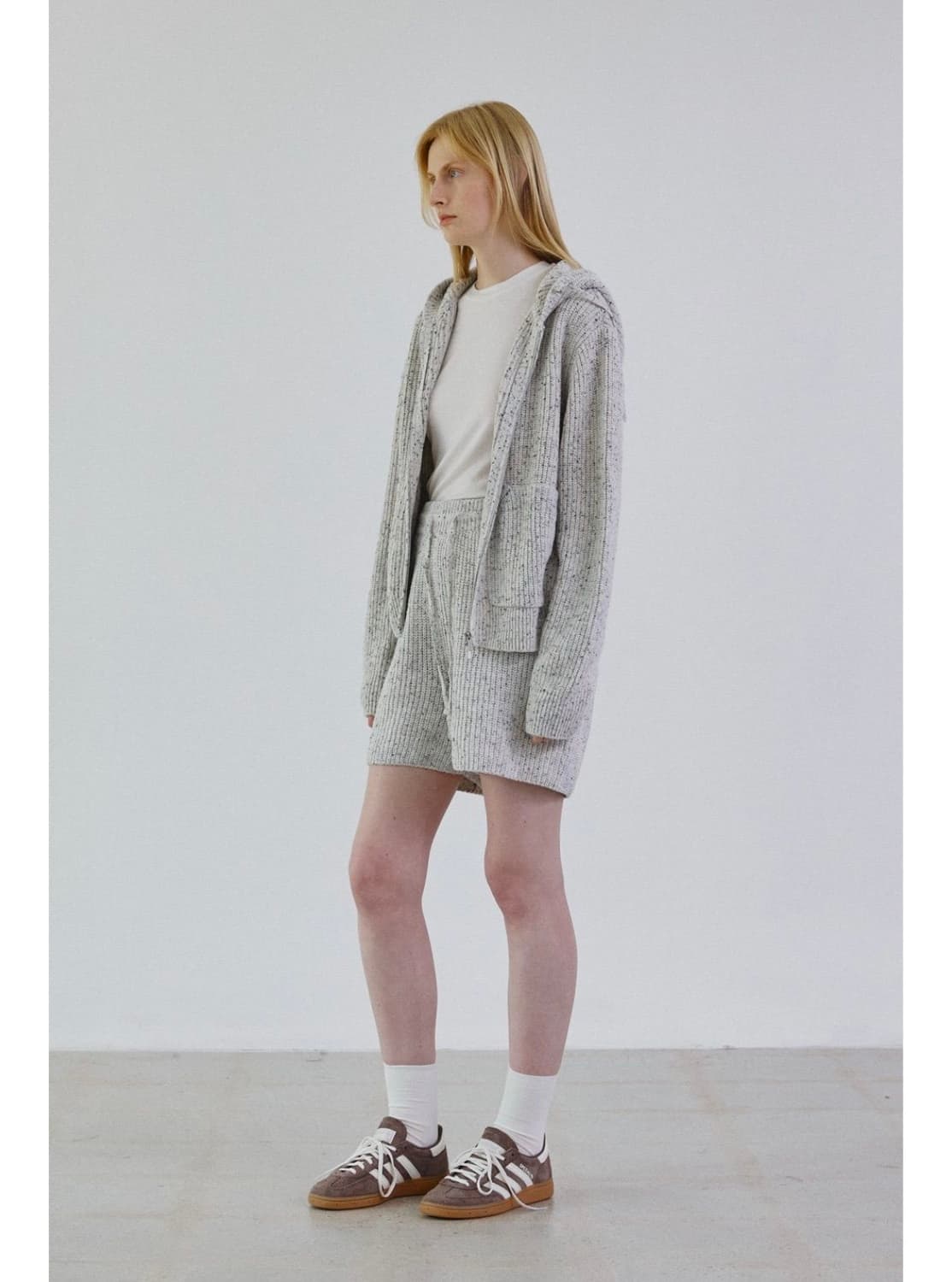 스텝어라운드 STEP AROUND 라이트그레이 후드집업 쿠앤크후드집업 상품이미지3