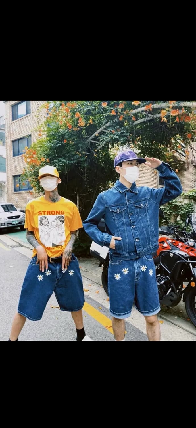 라브로스 데이지 데님 반바지 상품이미지3