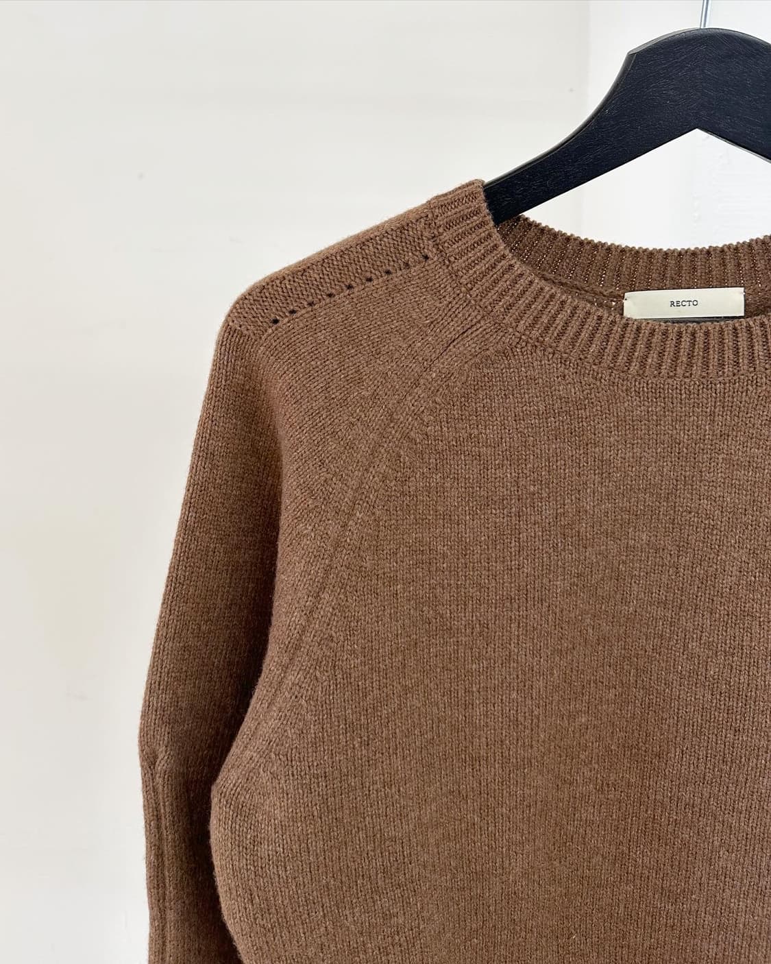 렉토 브라운 금장 메리노울 니트  상품이미지3