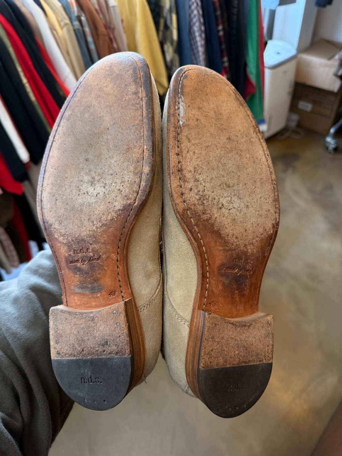 N.D.C made by hand 라이트 아이보리 스웨이드 부츠 43 상품이미지5