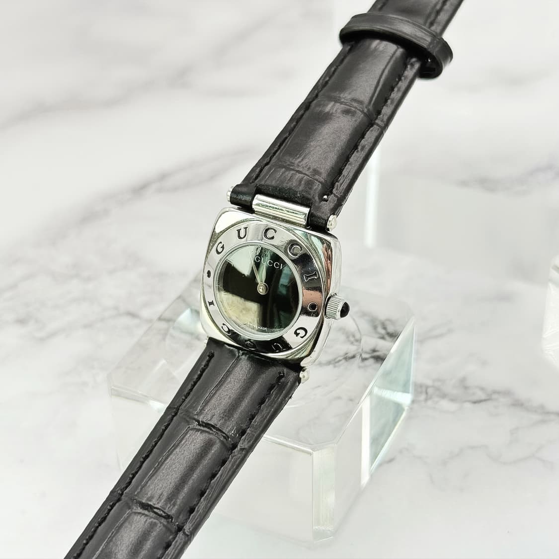 80s90s 빈티지 구찌 홀스빗 클래식 블랙다이얼 워치 상품이미지1