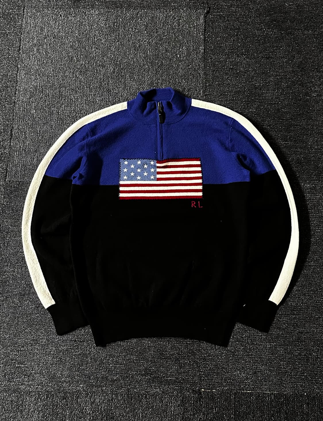Polo랄프로렌 성조기 USA Flag Wool 하프집업 상품이미지1