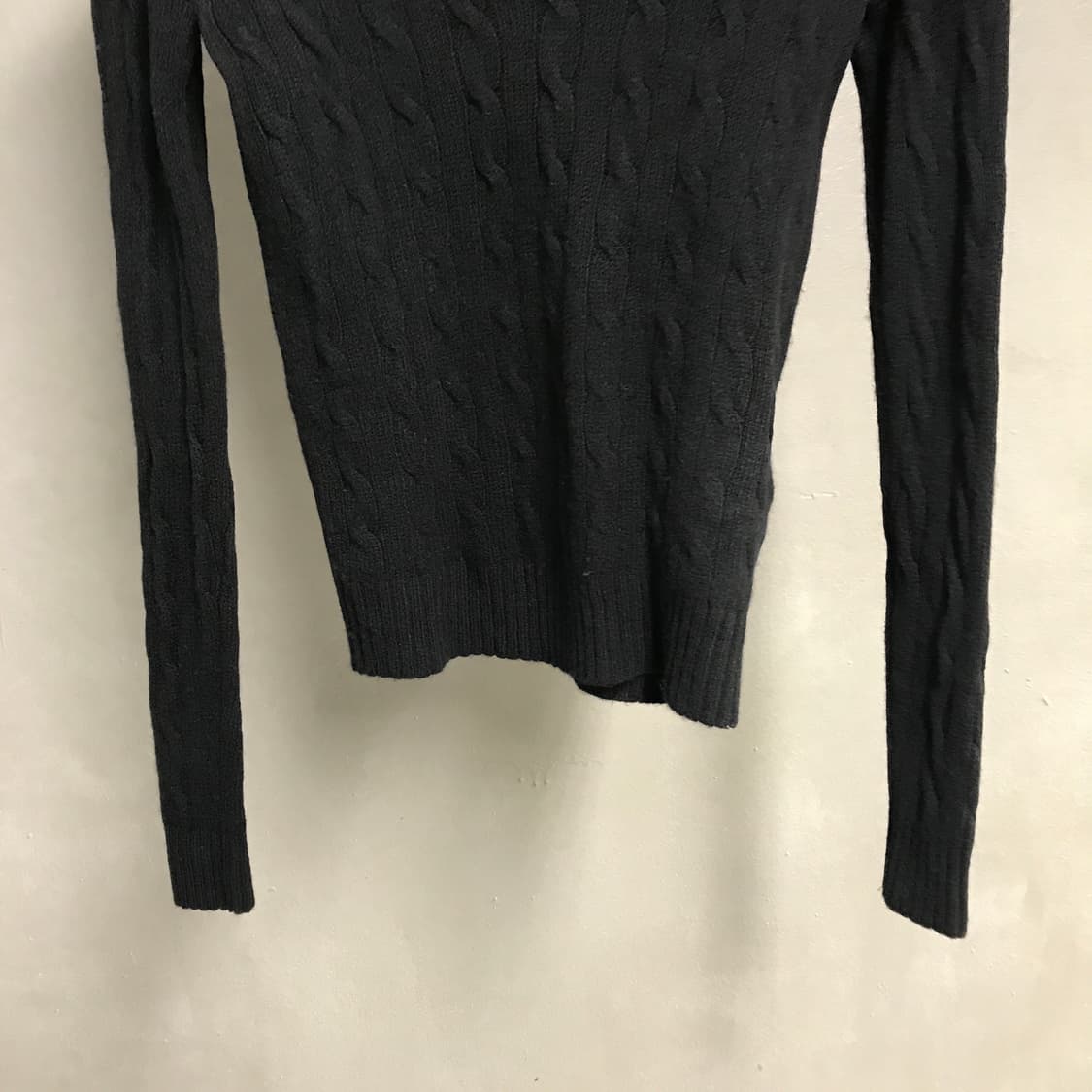 폴로 랄프로렌 QR 케이블 니트 블랙 S(W) 상품이미지3