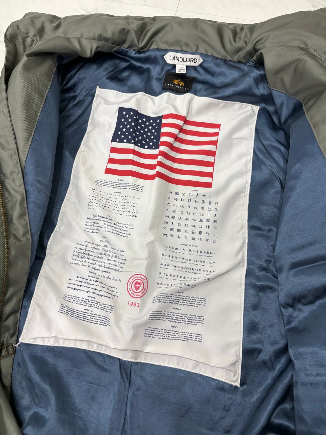 LANDLORD x ALPHAINDUSTRIES 빈티지야상m 상품이미지5