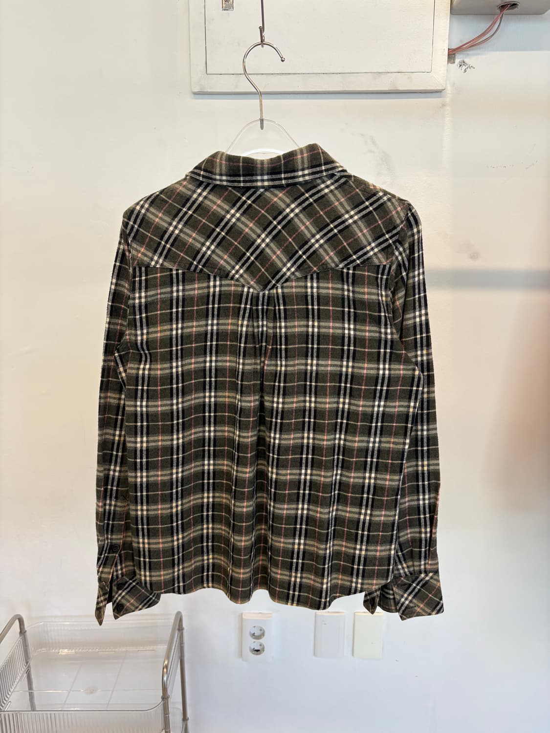 BERBERRY khaki pink check shirt 상품이미지4