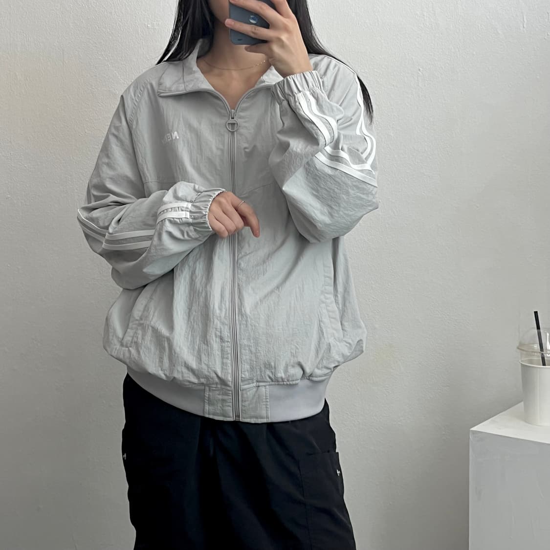 M ) 널디바람막이 운동복 라이트그레이 a0421 상품이미지1