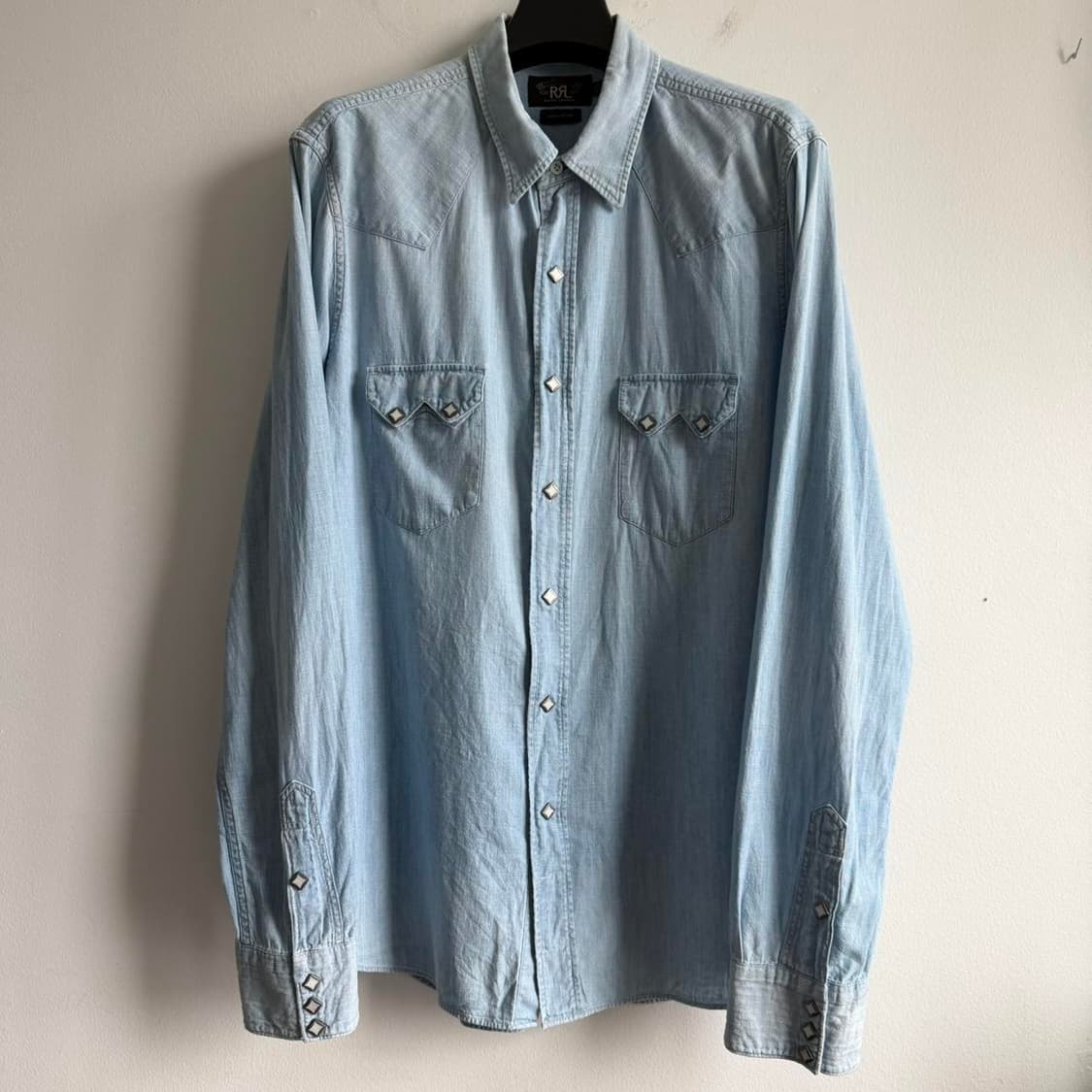 RRL 더블알엘 샴브레이 웨스턴 데님 셔츠 상품이미지1
