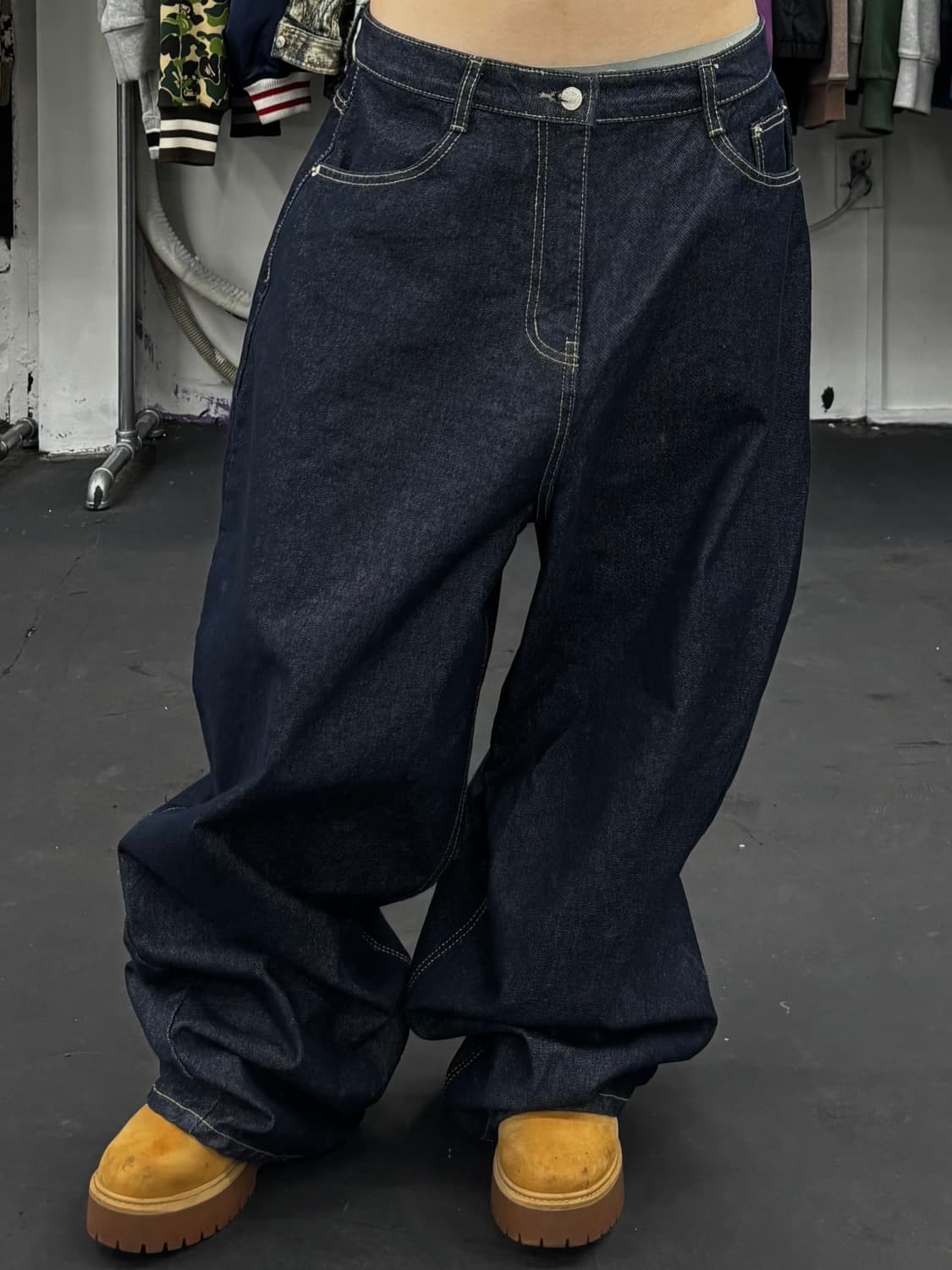 와이드 생지 데님팬츠 상품이미지1