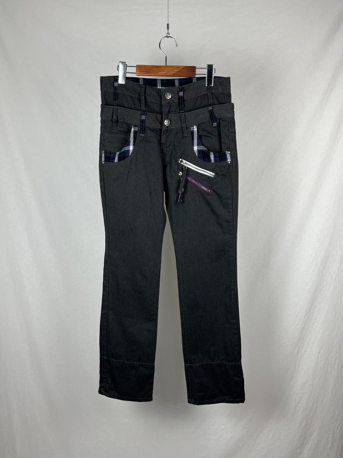 Vintage 더블웨이스트 코튼 팬츠 상품이미지2