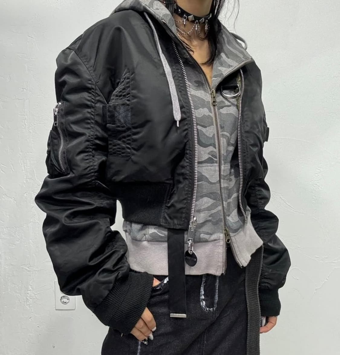 빈티지 디젤 리버시블 크롭 ma-1 상품이미지1