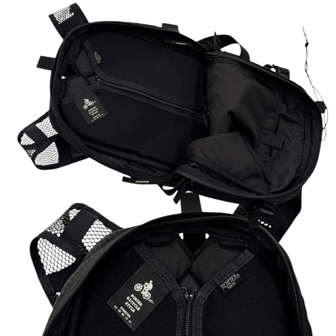 포터 바이시클 나일론 립스탑 백팩 블랙 상품이미지8