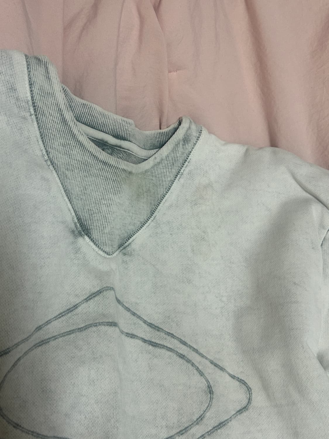 미스치프 가제트 크루넥 스웨트셔츠 블리치드 카키 M 상품이미지3