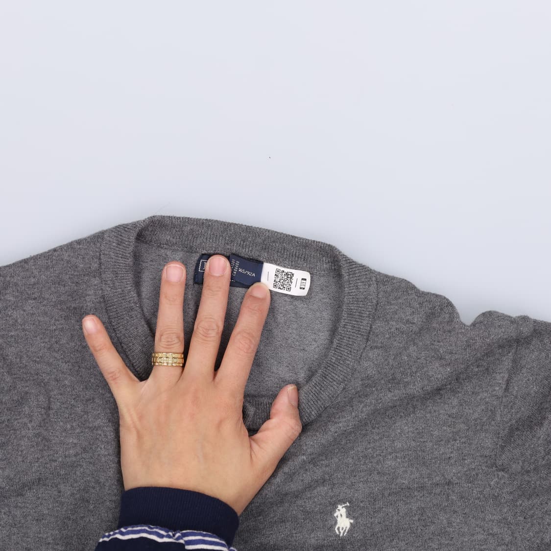 M 폴로 그레이 코튼 가디건 0410H1 상품이미지4