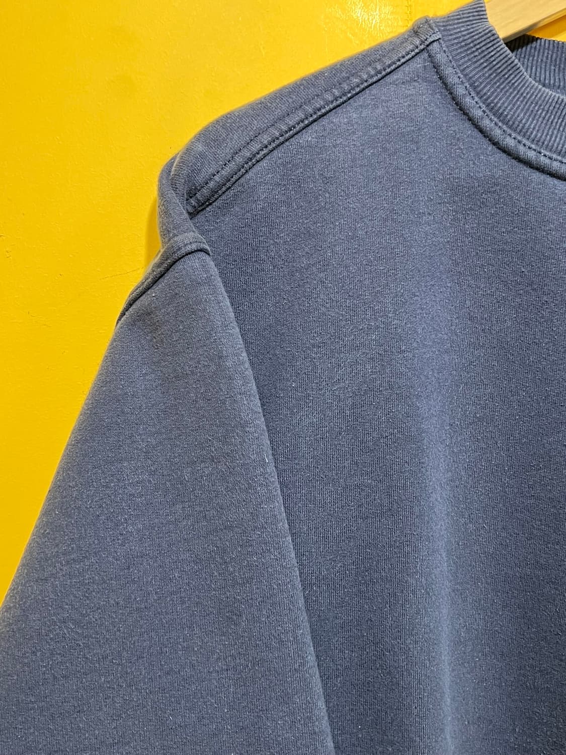 90's [L] PLUMA 러셀 무지 스웻셔츠 블루 네이비 코튼 상품이미지5