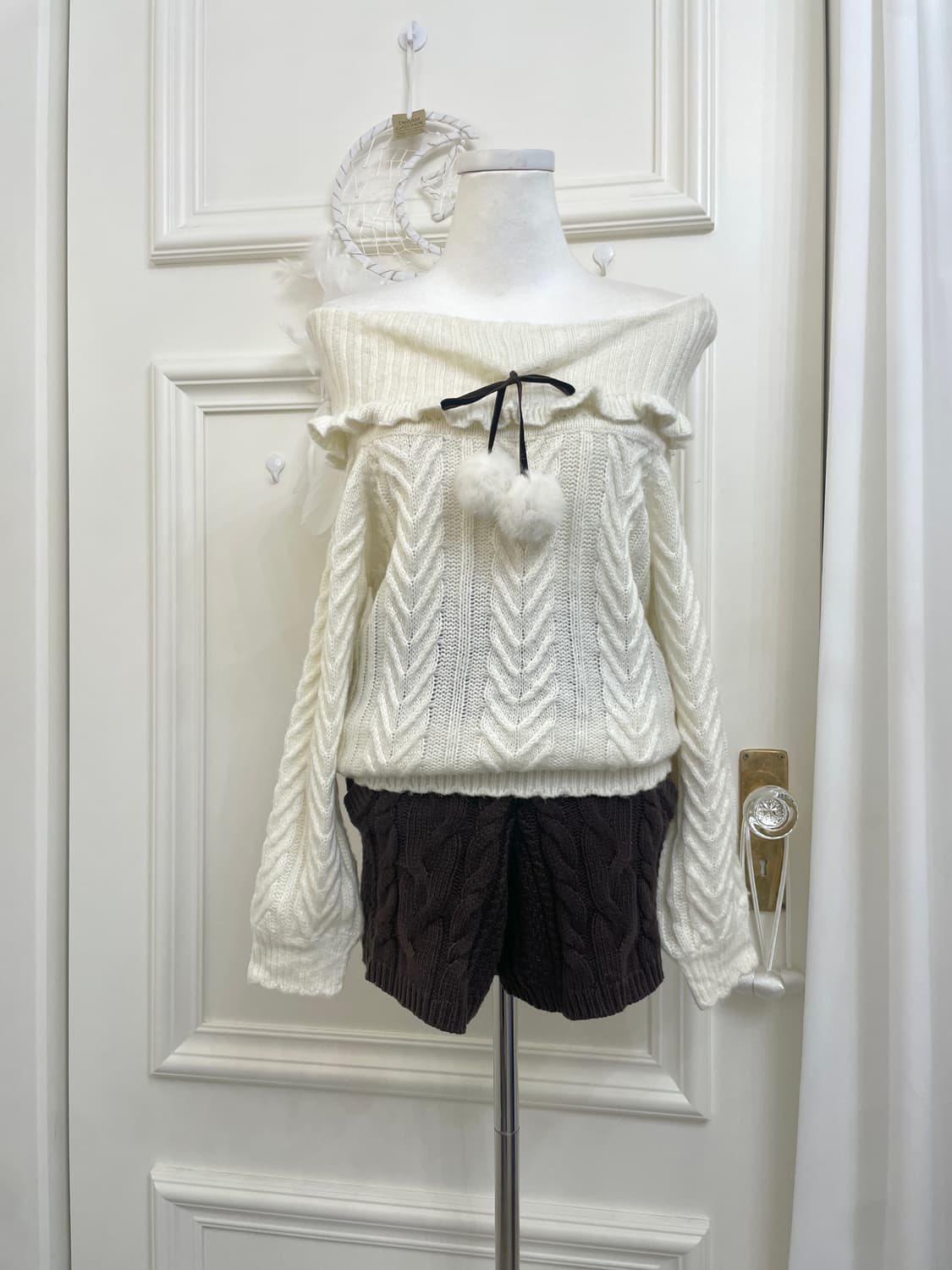 brown twist pocket knit banding pants 상품이미지6