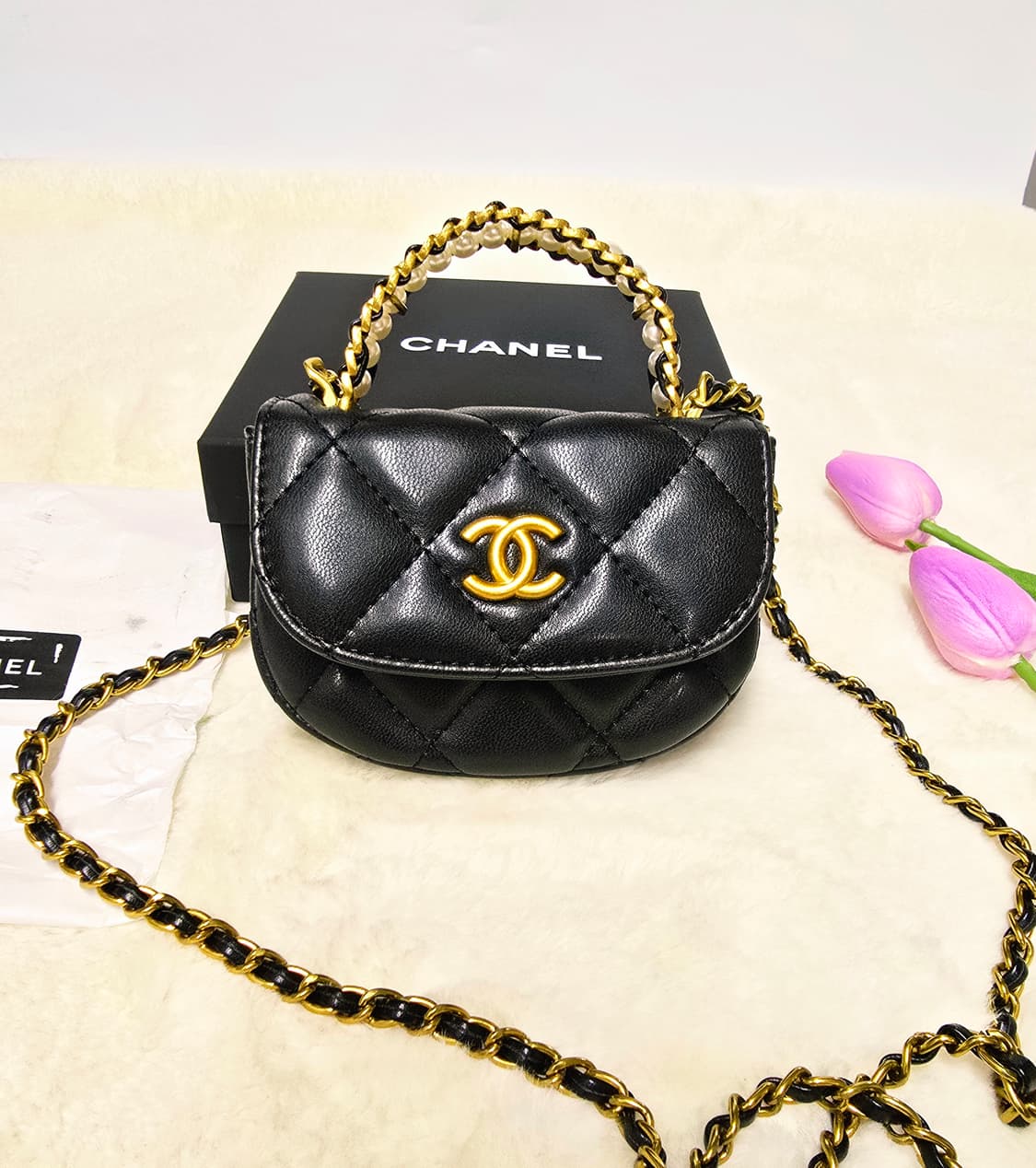 샤넬vip진주탑핸들백 미니 woc 체인백 상품이미지2