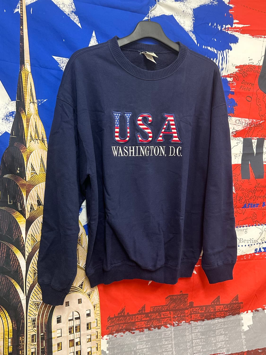 빈티지 usa 워싱턴Dc 네이비 오버핏 맨투맨L100 상품이미지3