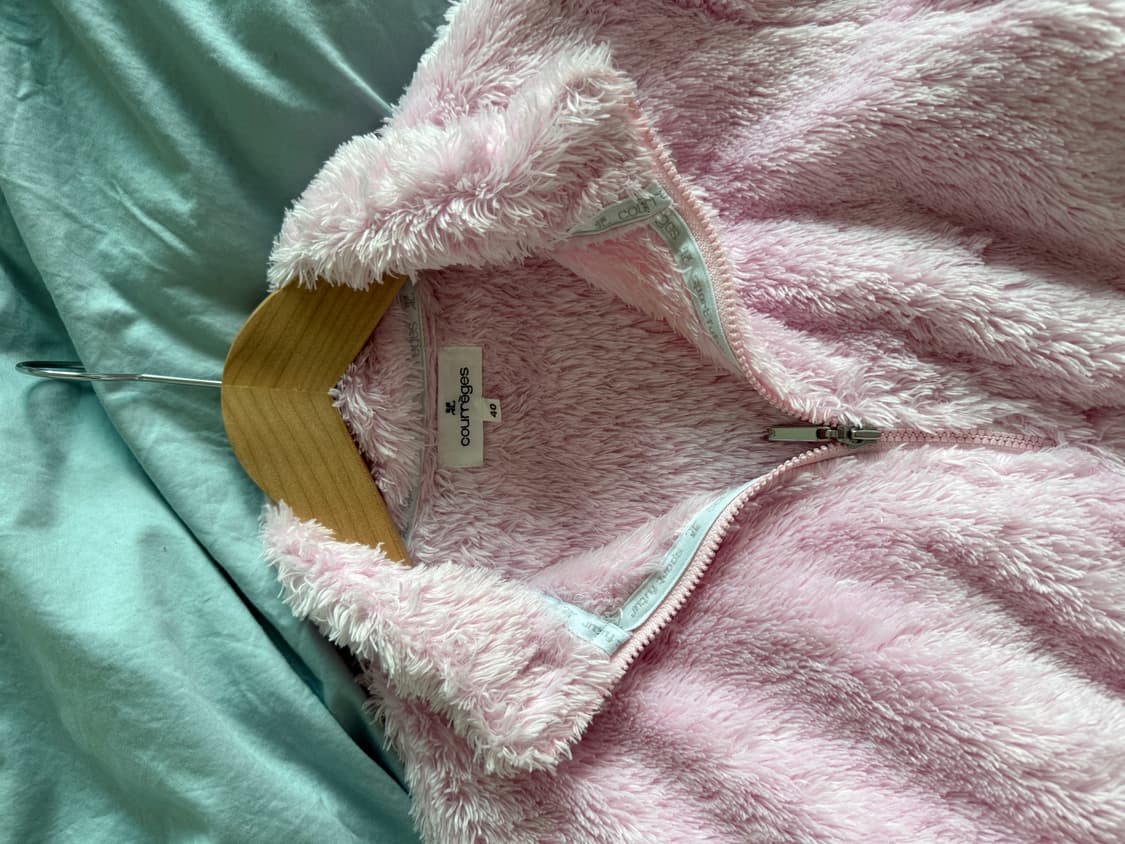 Courreges 핑크 뽀글이 후리스 s 상품이미지2