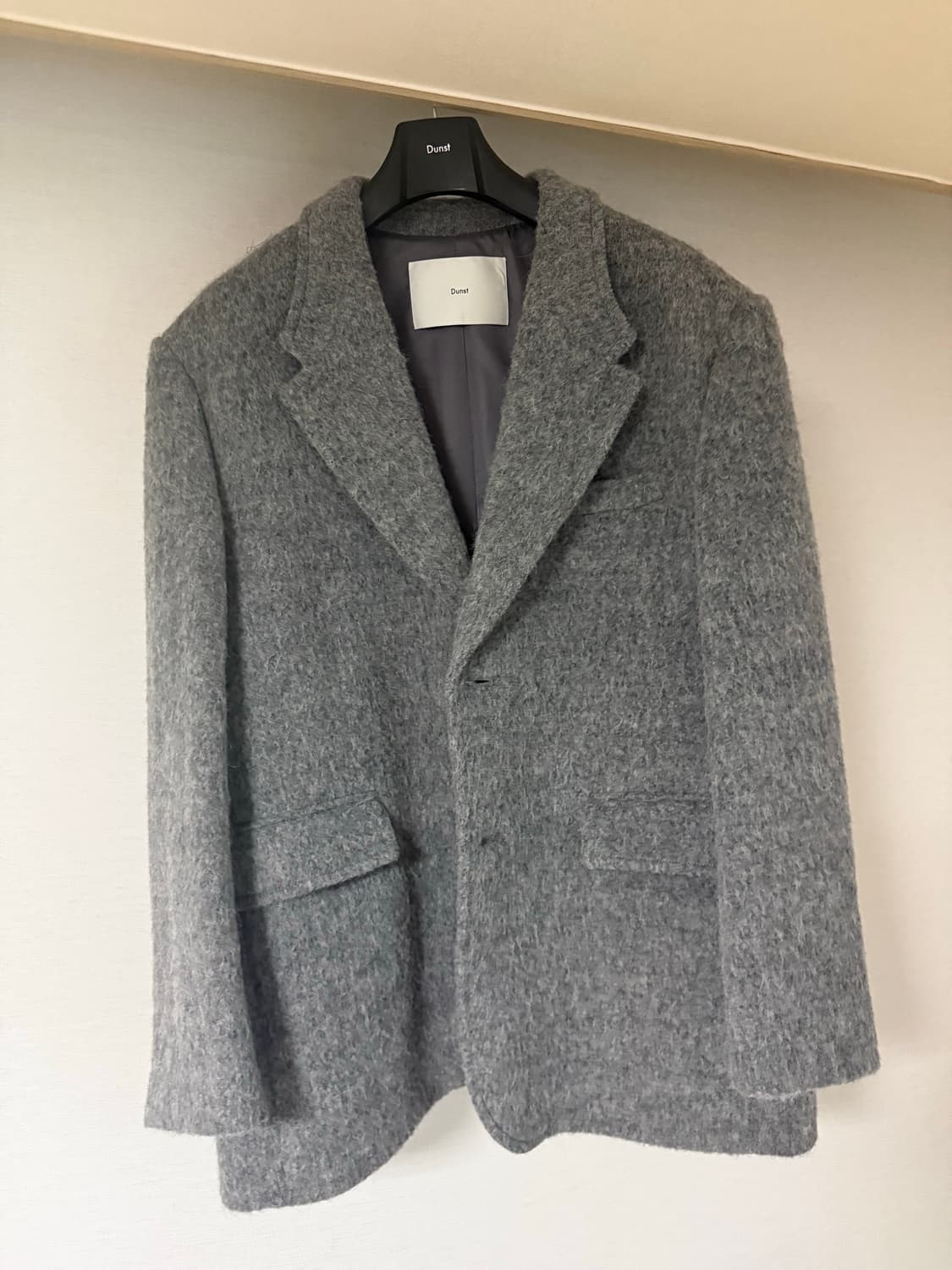UNISEX ALPACA BLAZER COAT MELANGE GREY 상품이미지2