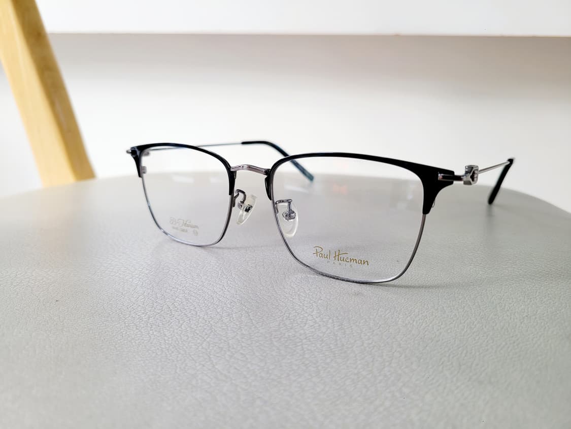 폴휴먼안경 PHF-386A 블랙/실버 티탄 상품이미지2