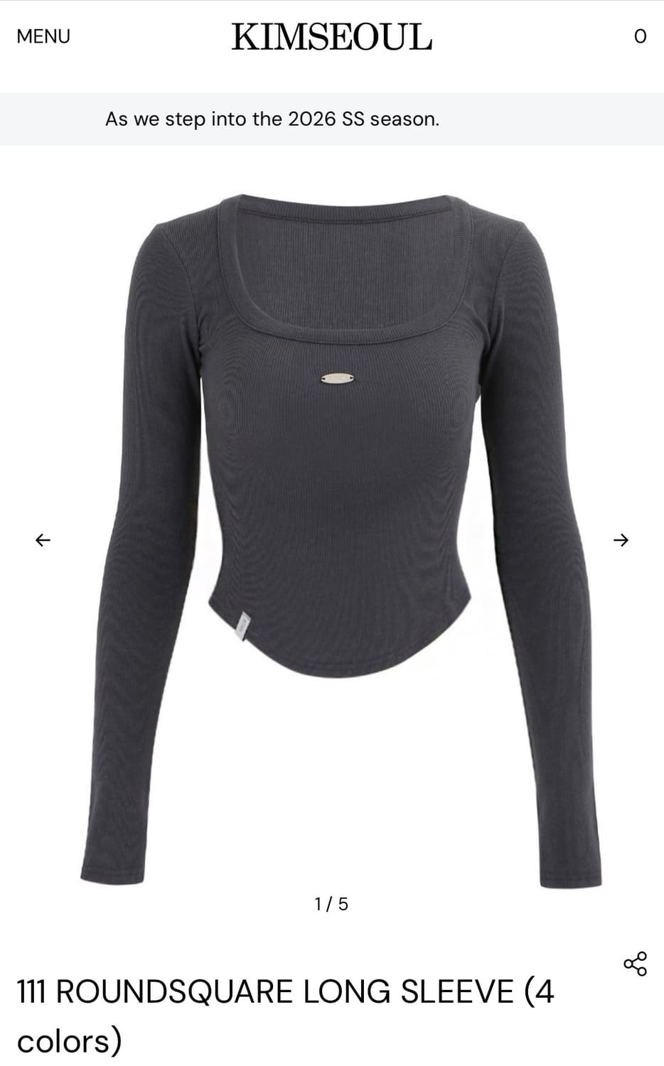 kimseoul 킴서울 111 롱슬리브 블루차콜 상품이미지1