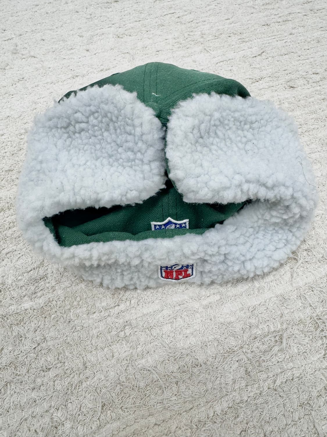 •NFL New York Jets 빈티지 트래퍼 캡 · 이어플랩 퍼 모자 상품이미지3