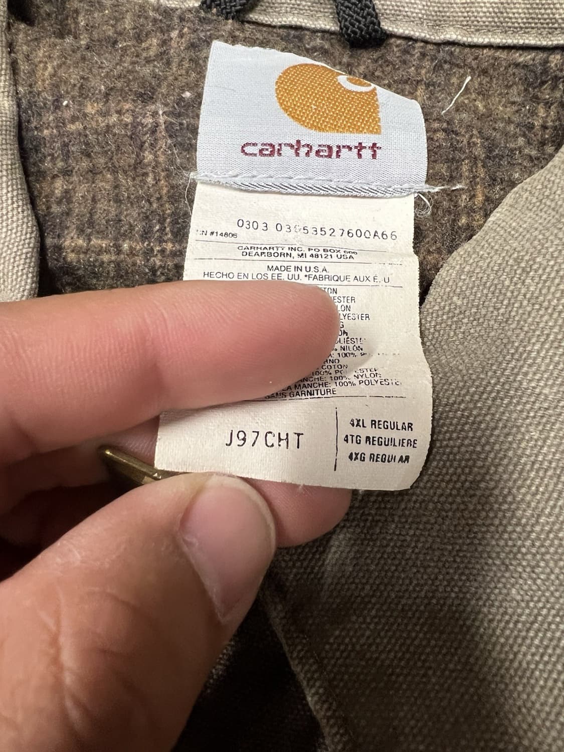 칼하트 J97 디트로이트 자켓 브라운 상품이미지4