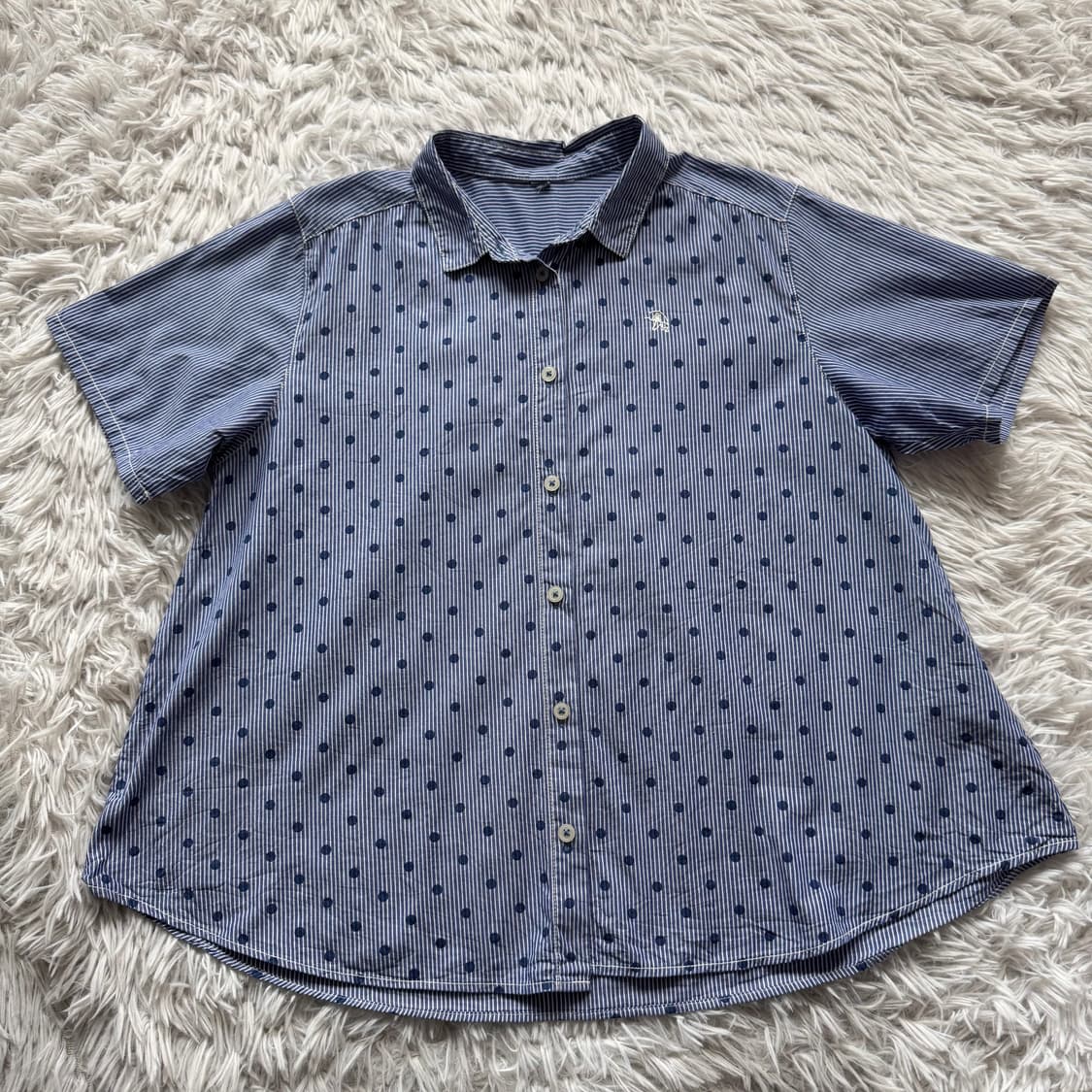 NORTH 일본빈티지 땡땡이 반발 셔츠 블라우스 노드 땡땡이셔츠 M 40 상품이미지2