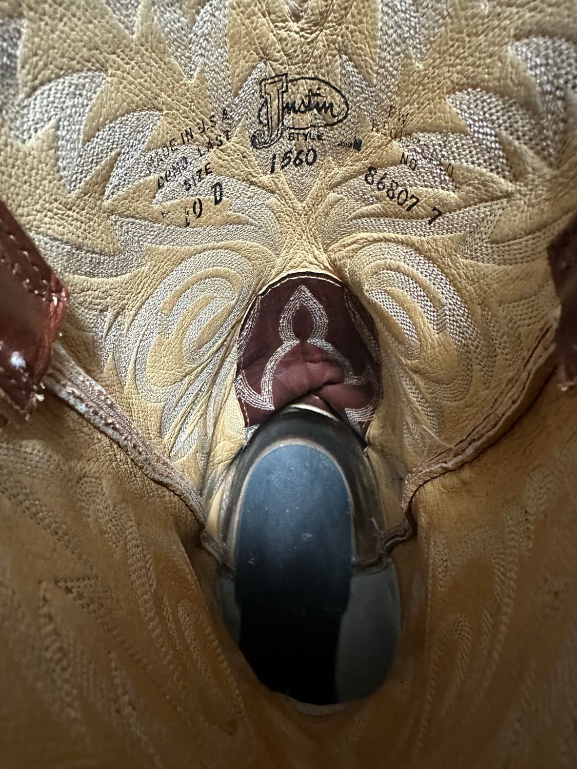 Justin 저스틴 웨스턴부츠 1560 10D Made in USA 상품이미지6